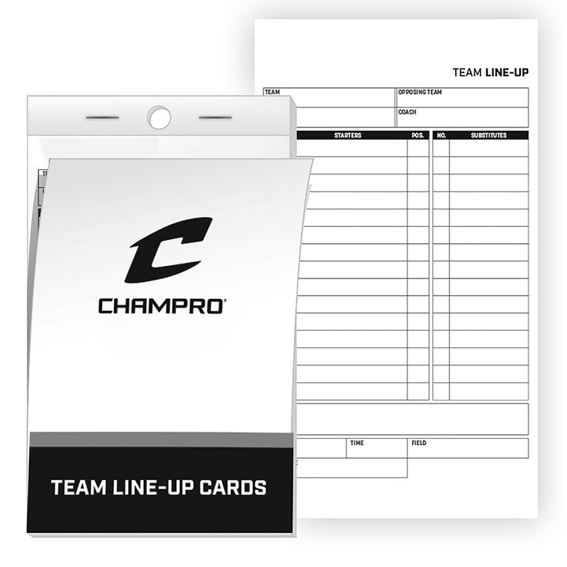 Champro Team Line Up Cards
