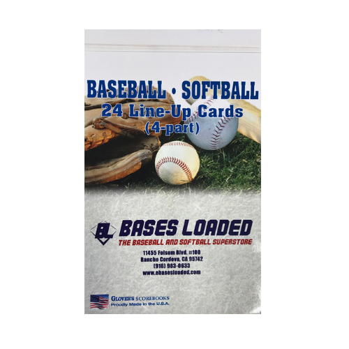 Glover's Baseball/Softball 24-Line Up Card (B&S-20)